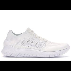 Nike Free RN Flyknit 2018 Triple White MENS sz 9